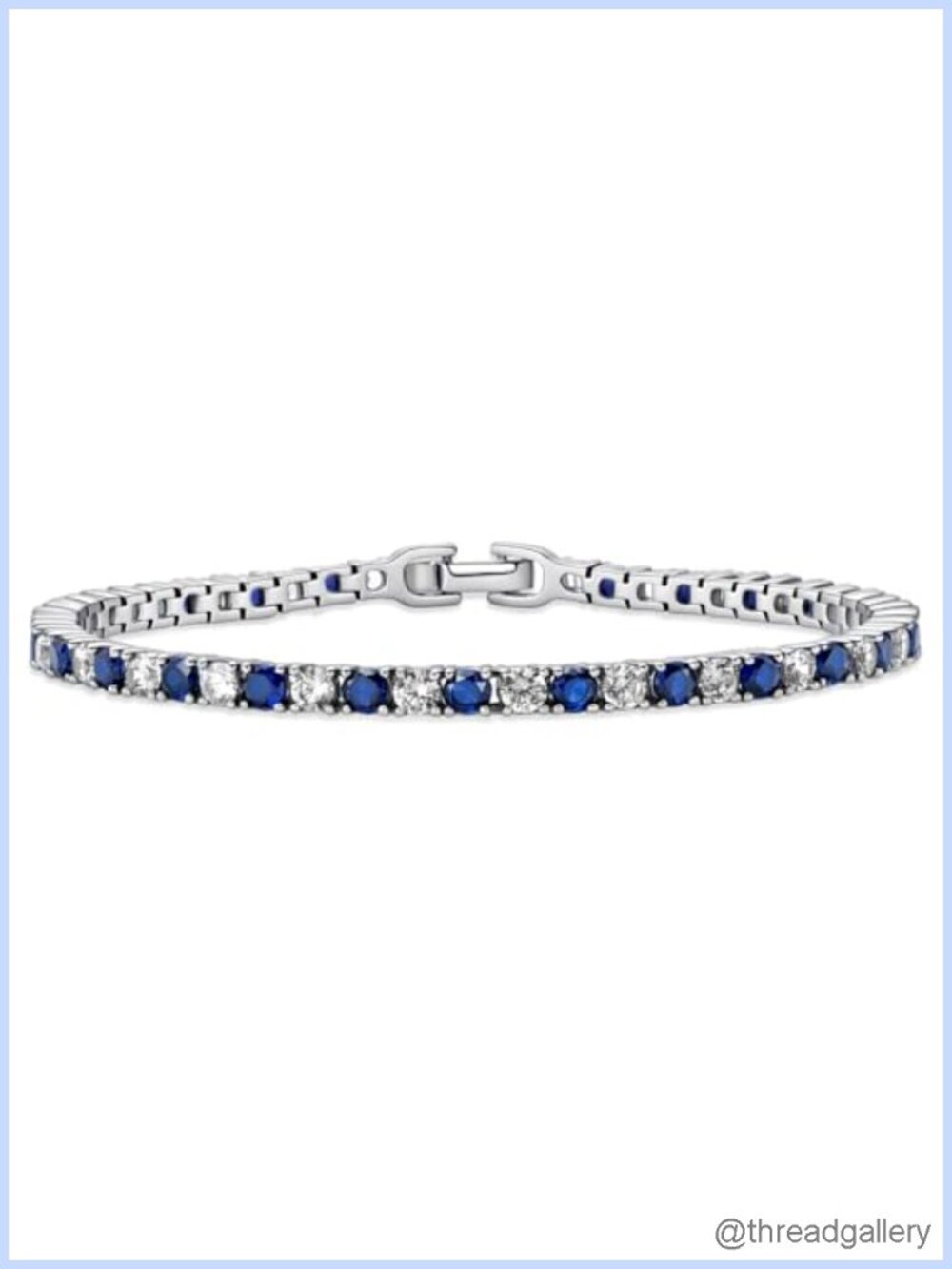 3mm Tennis Bracelet Women Hypoallergenic CZ Silver Plated Handmade